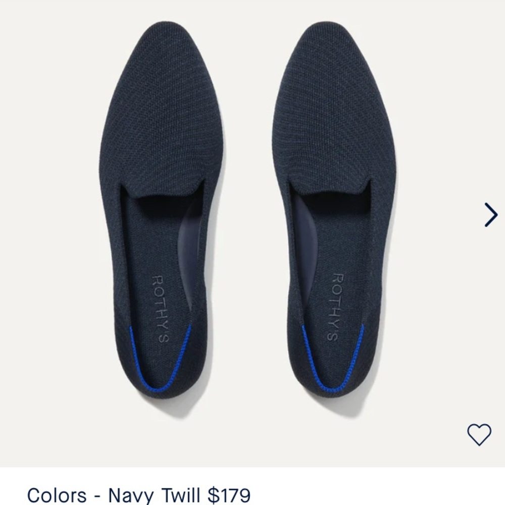 Rothy's Blue Loafers Elegant Comfortable Flats